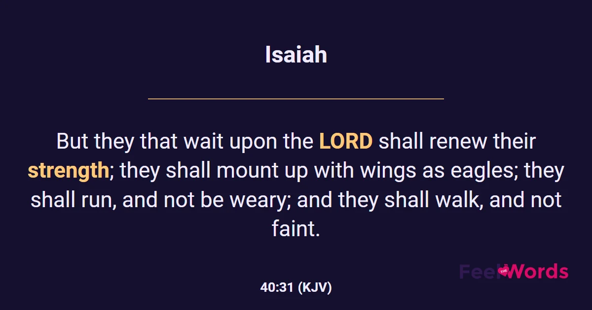 Isaiah 40:31 (KJV) - Bible Verse