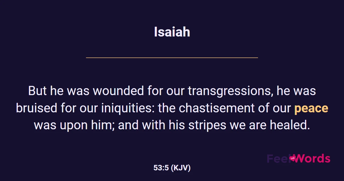 Isaiah 53:5 (KJV) - Bible Verse