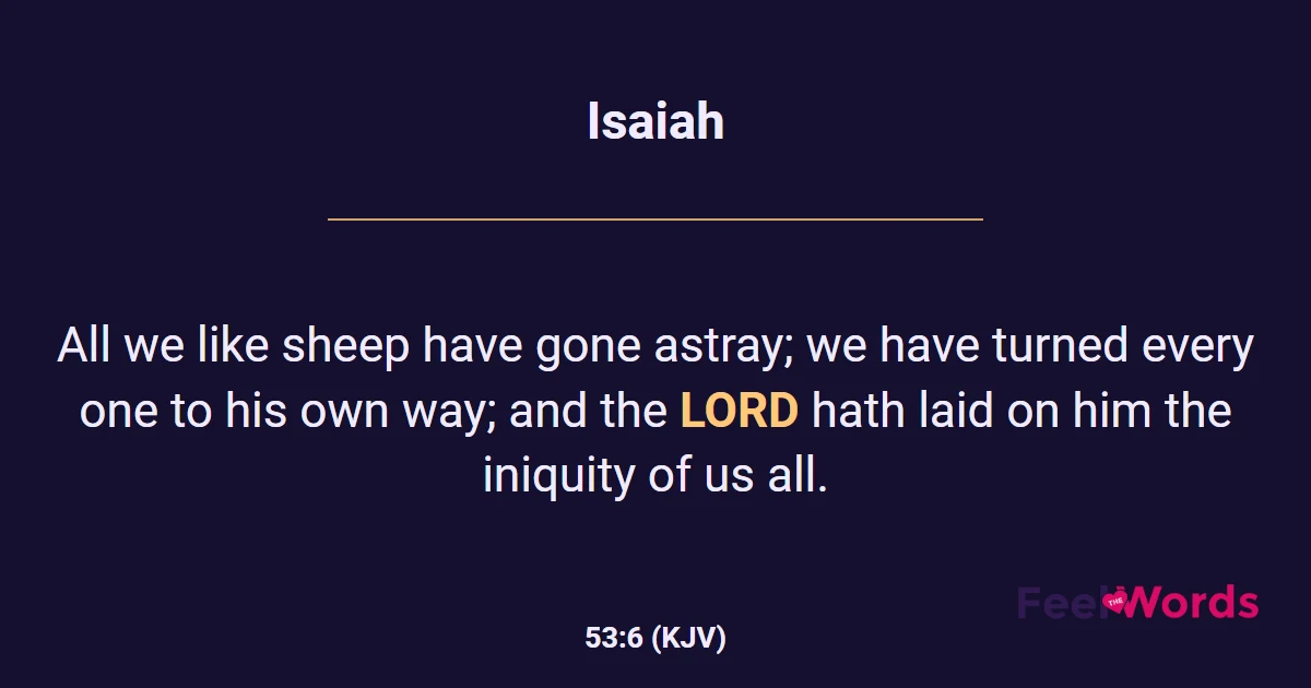 Isaiah 53:6 (KJV) - Bible Verse