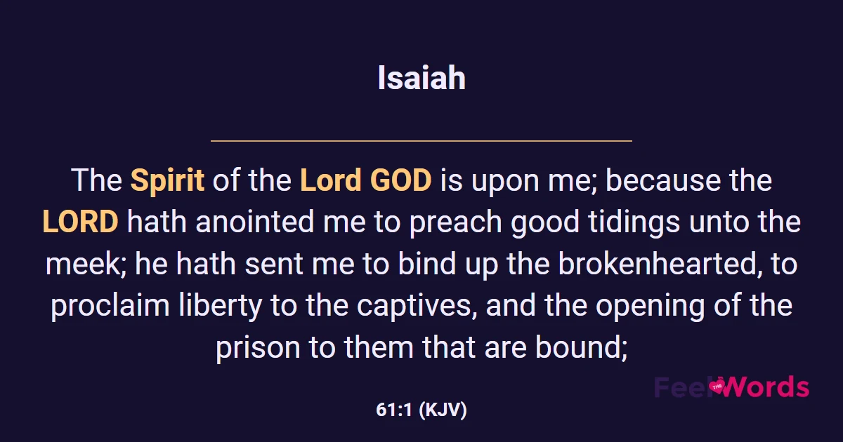 Isaiah 61:1 (KJV) - Bible Verse