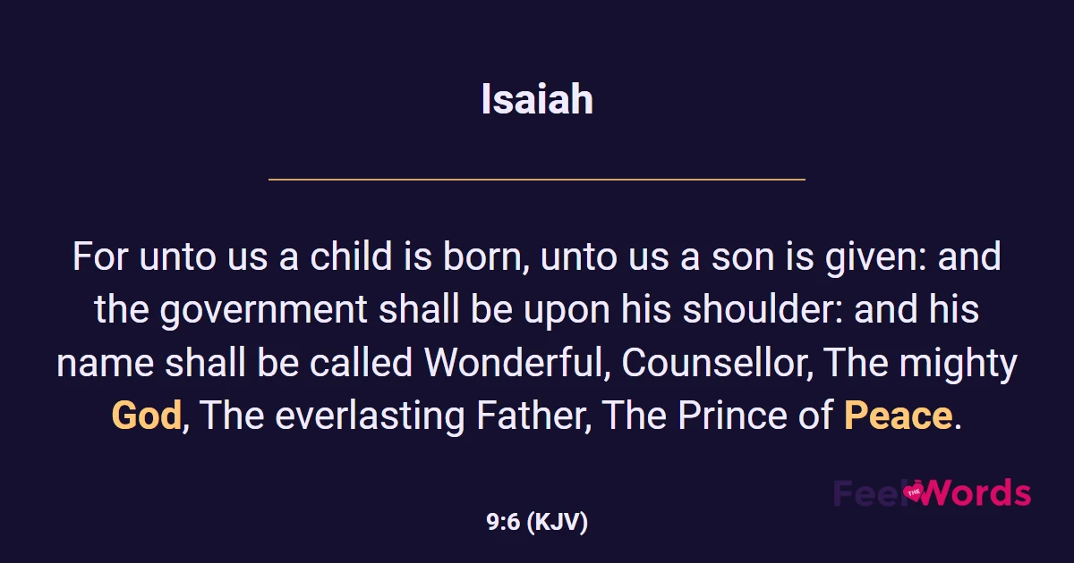 Isaiah 9:6 (KJV) - Bible Verse