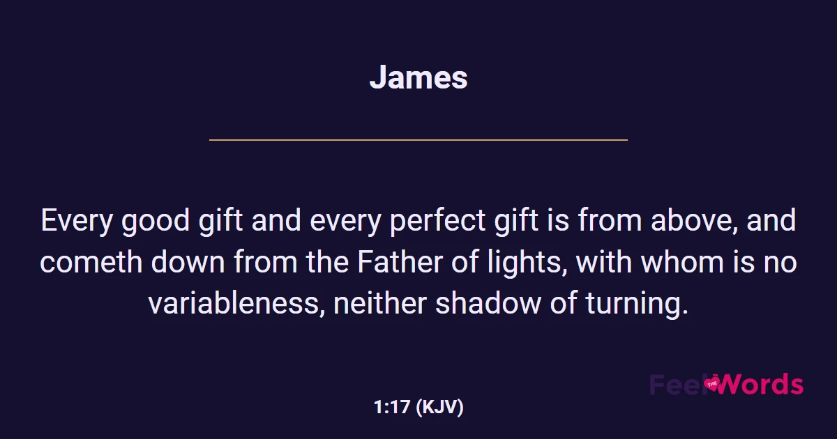 James 1:17 (KJV) - Bible Verse