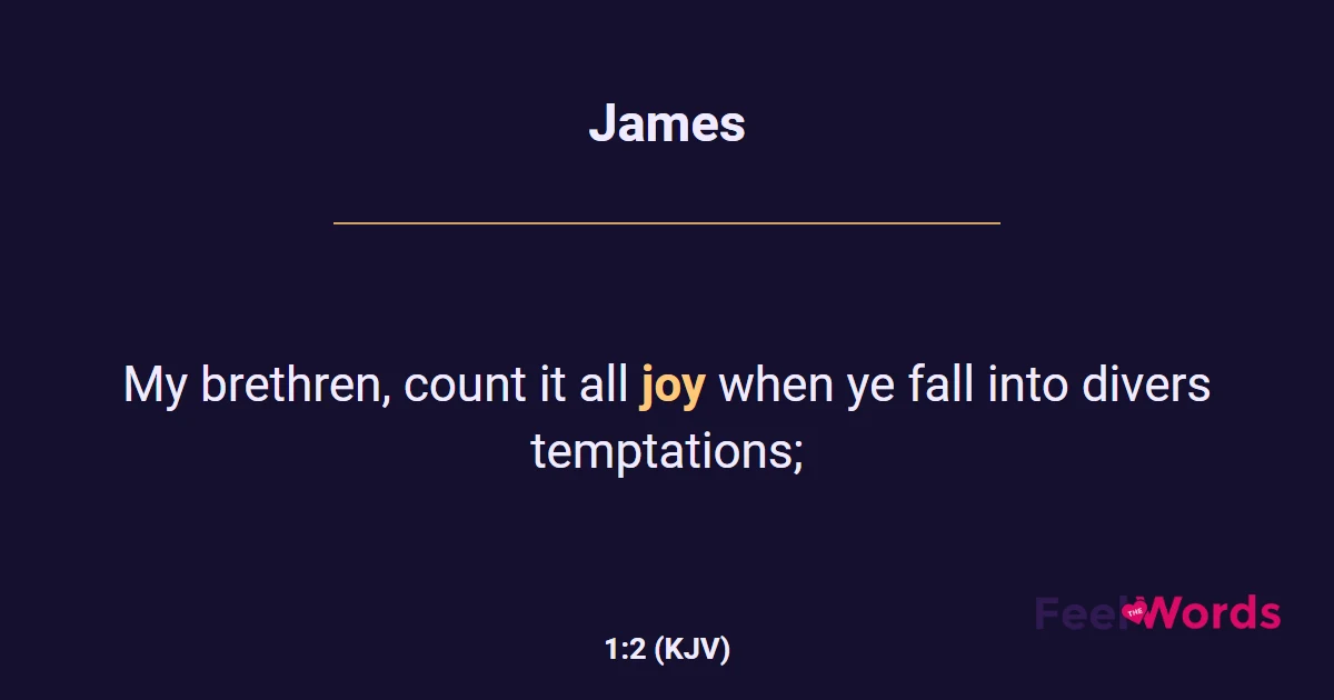James 1:2 (KJV) - Bible Verse