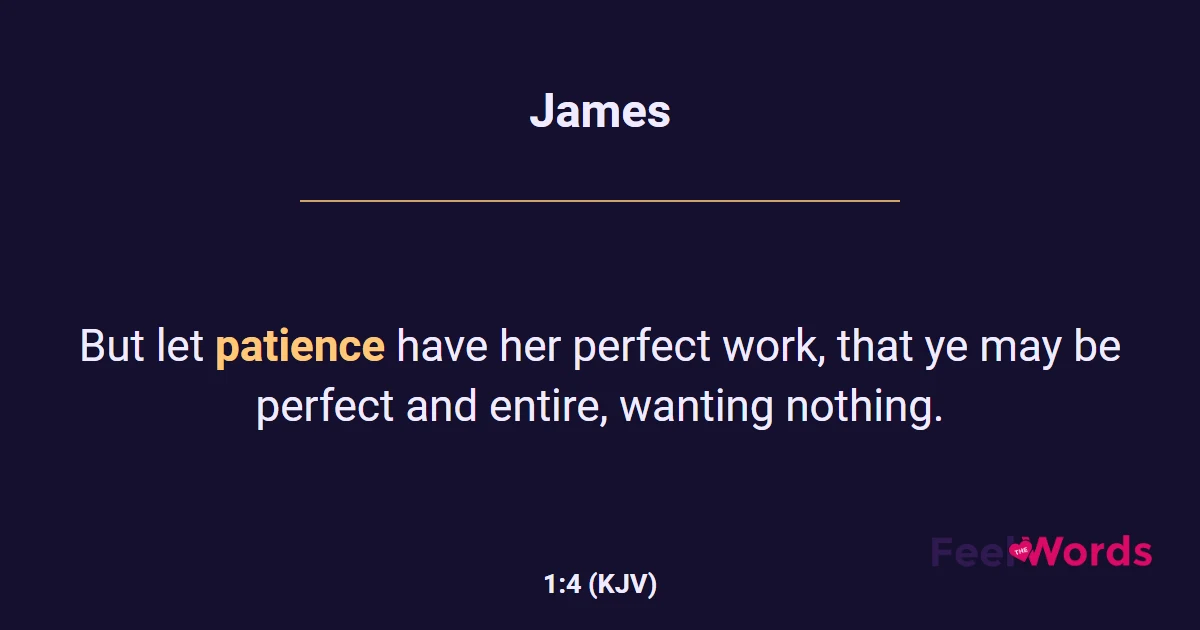 James 1:4 (KJV) - Bible Verse