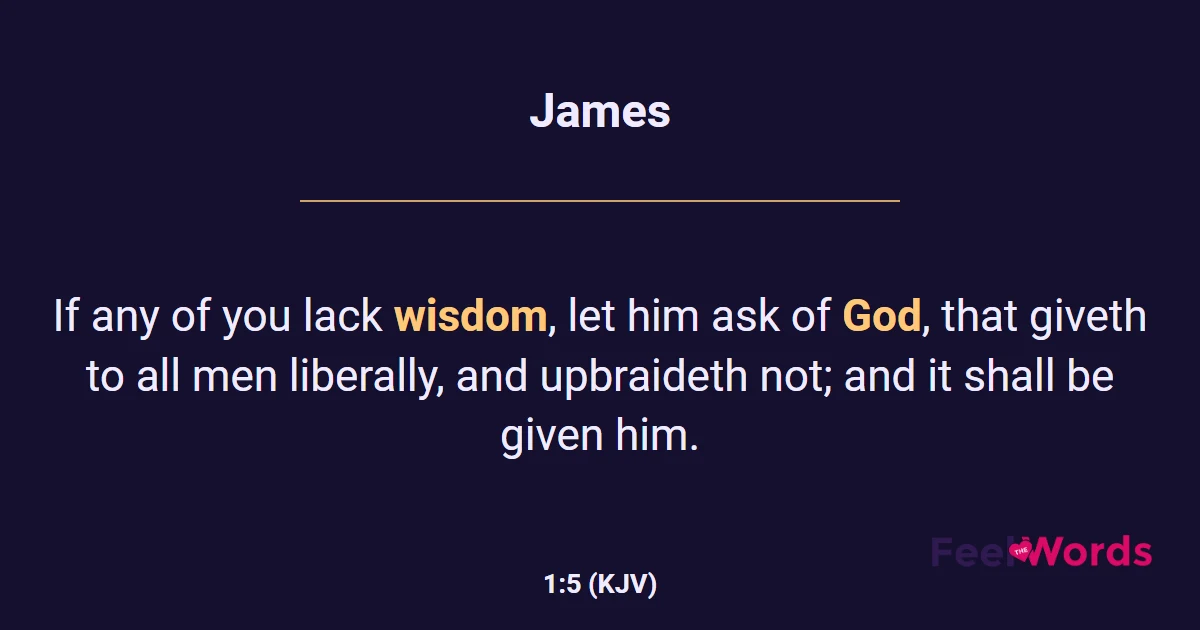 James 1:5 (KJV) - Bible Verse
