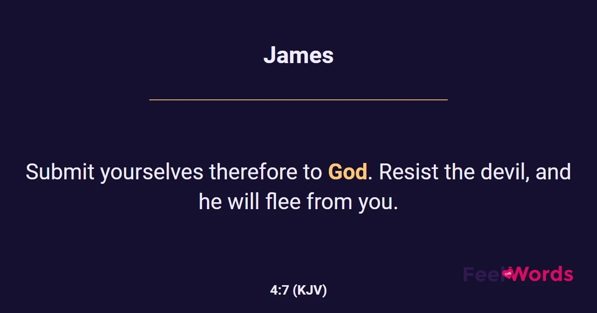 James 4:7 (KJV) - Bible Verse