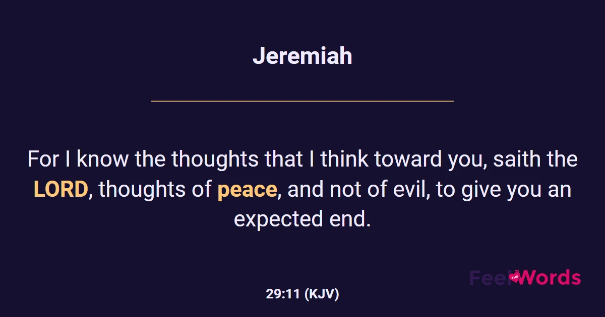 Jeremiah 29:11 (KJV) - Bible Verse