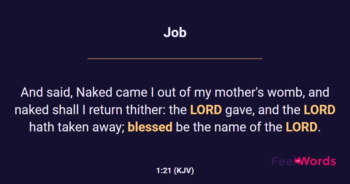 Job 1:21 (KJV) - Bible Verse