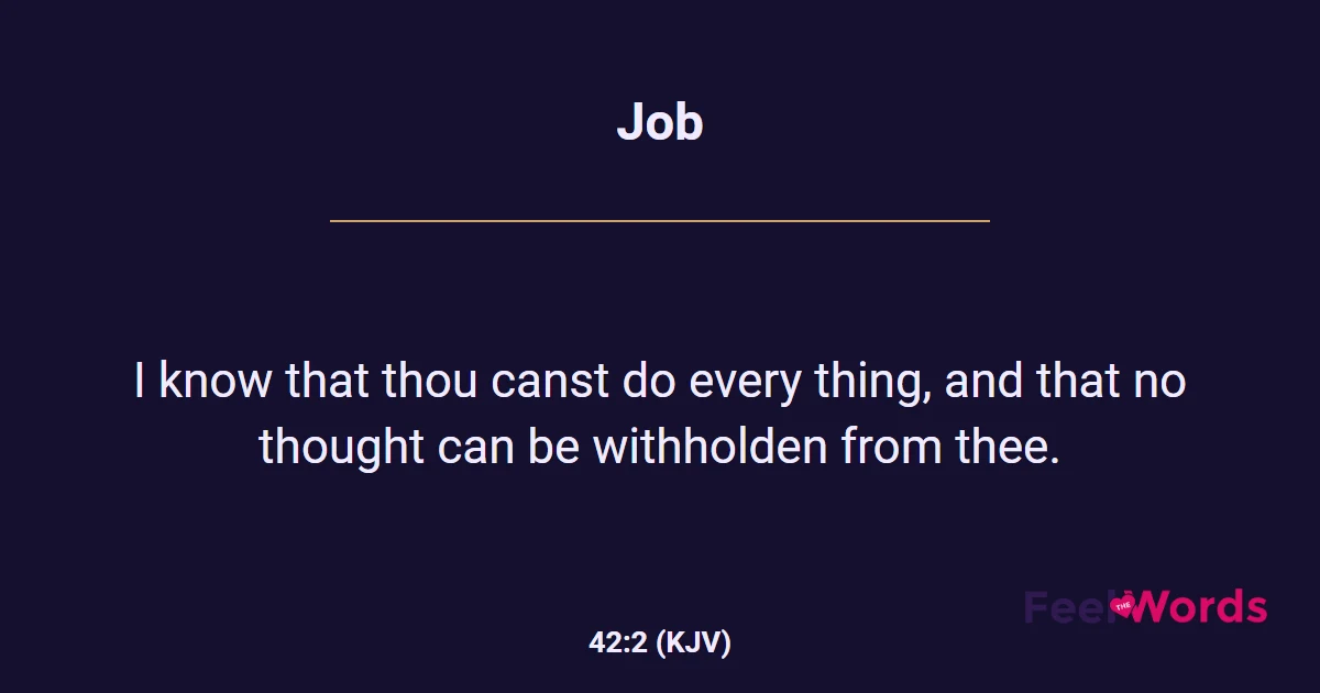 Job 42:2 (KJV) - Bible Verse