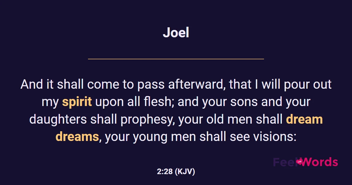Joel 2:28 (KJV) - Bible Verse