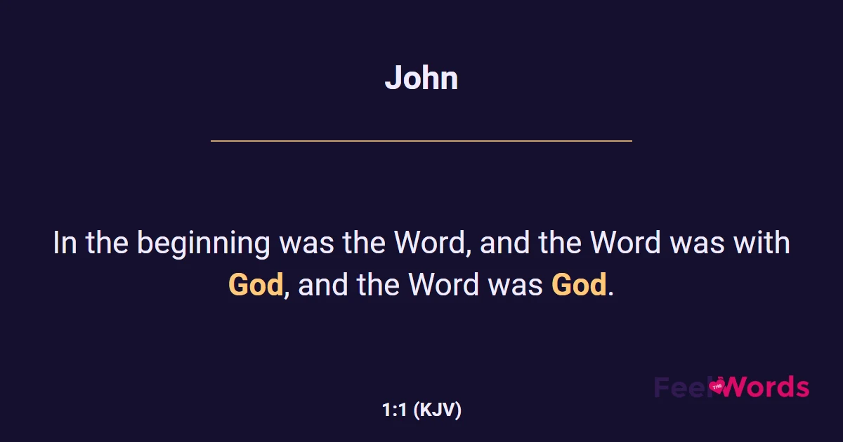 John 1:1 (KJV) - Bible Verse