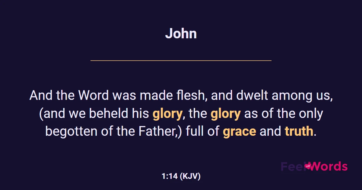 John 1:14 (KJV) - Bible Verse