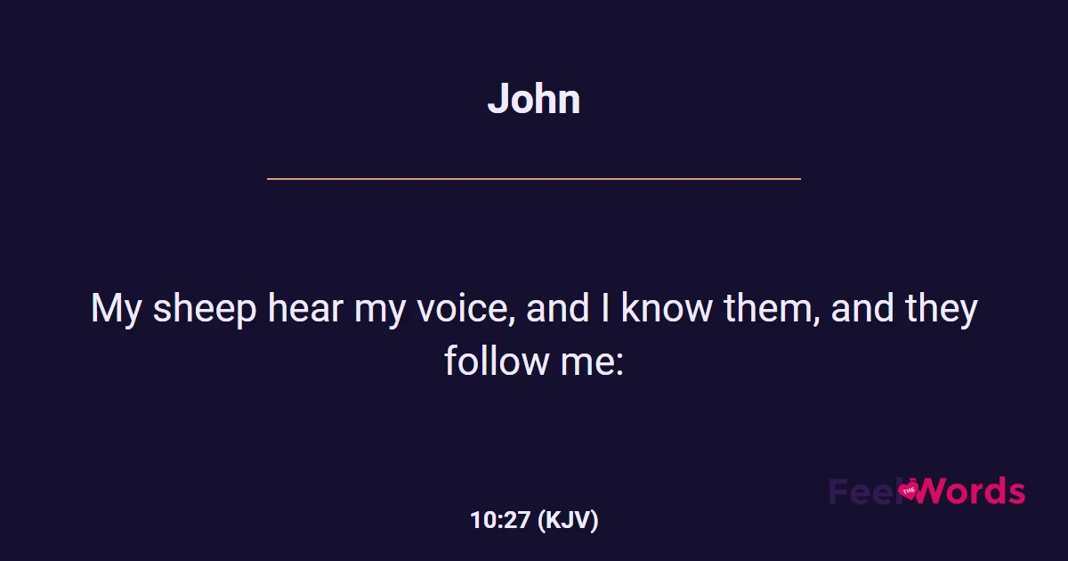 John 10:27 (KJV) - Bible Verse
