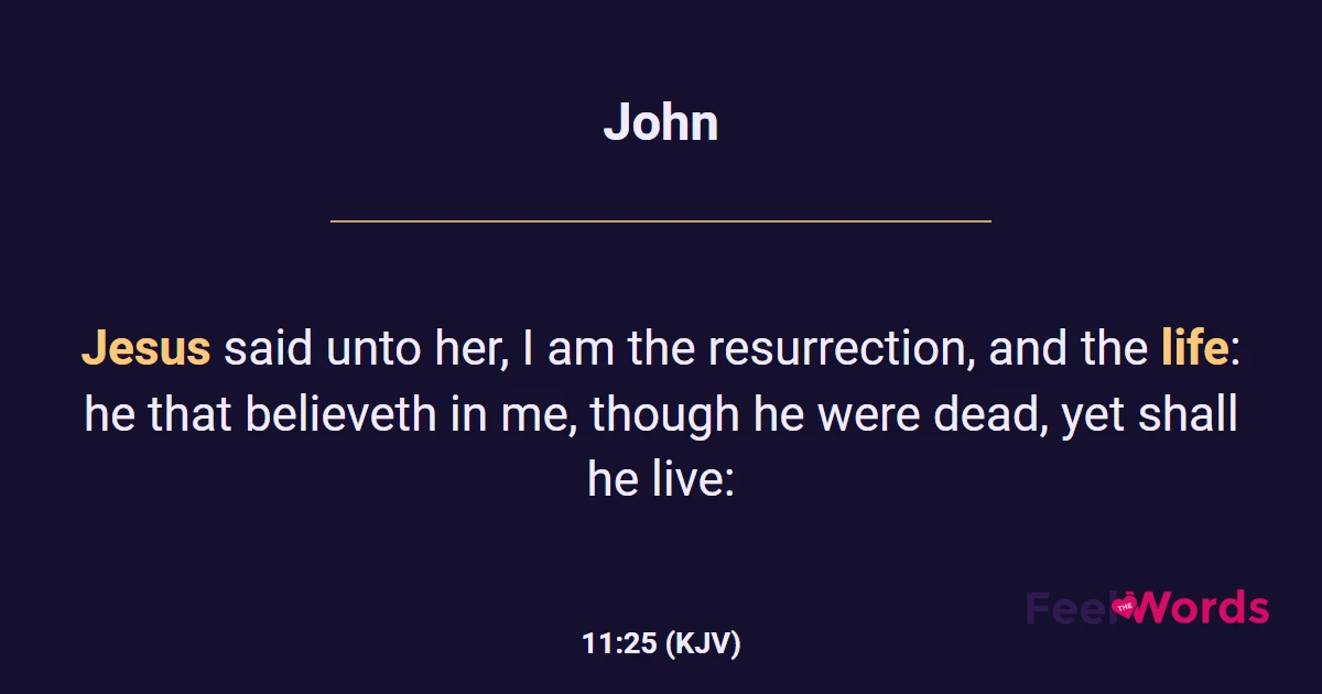 John 11:25 (KJV) - Bible Verse