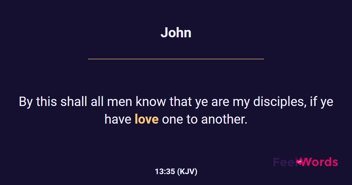 John 13:35 (KJV) - Bible Verse