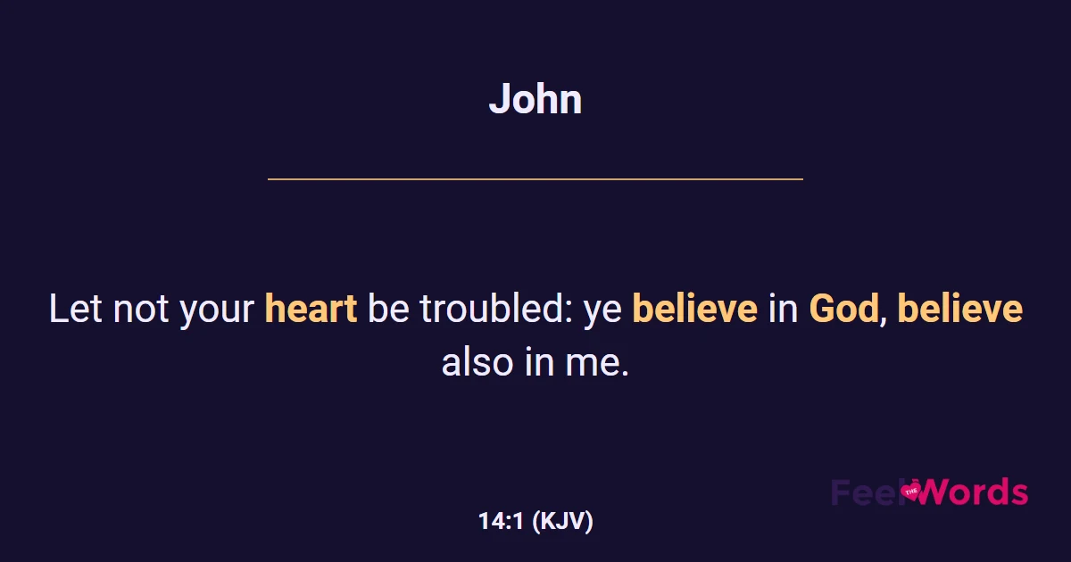John 14:1 (KJV) - Bible Verse