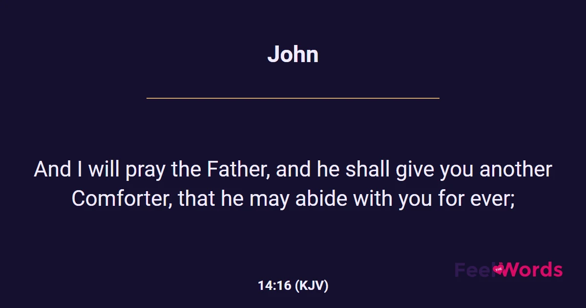 John 14:16 (KJV) - Bible Verse