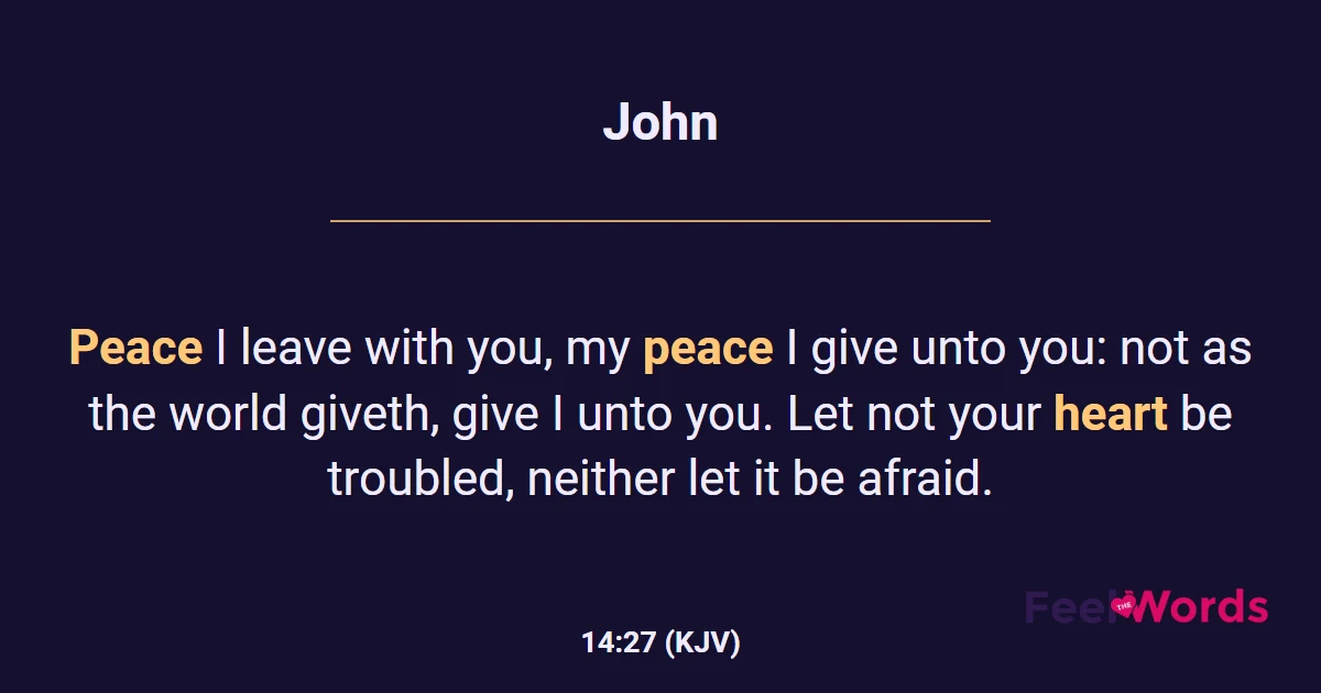 John 14:27 (KJV) - Bible Verse