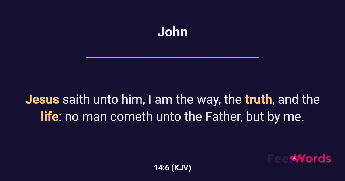 John 14:6 (KJV) - Bible Verse