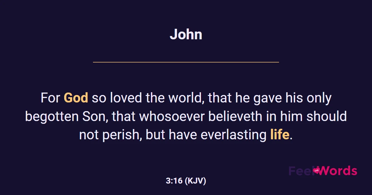 John 3:16 (KJV) - Bible Verse