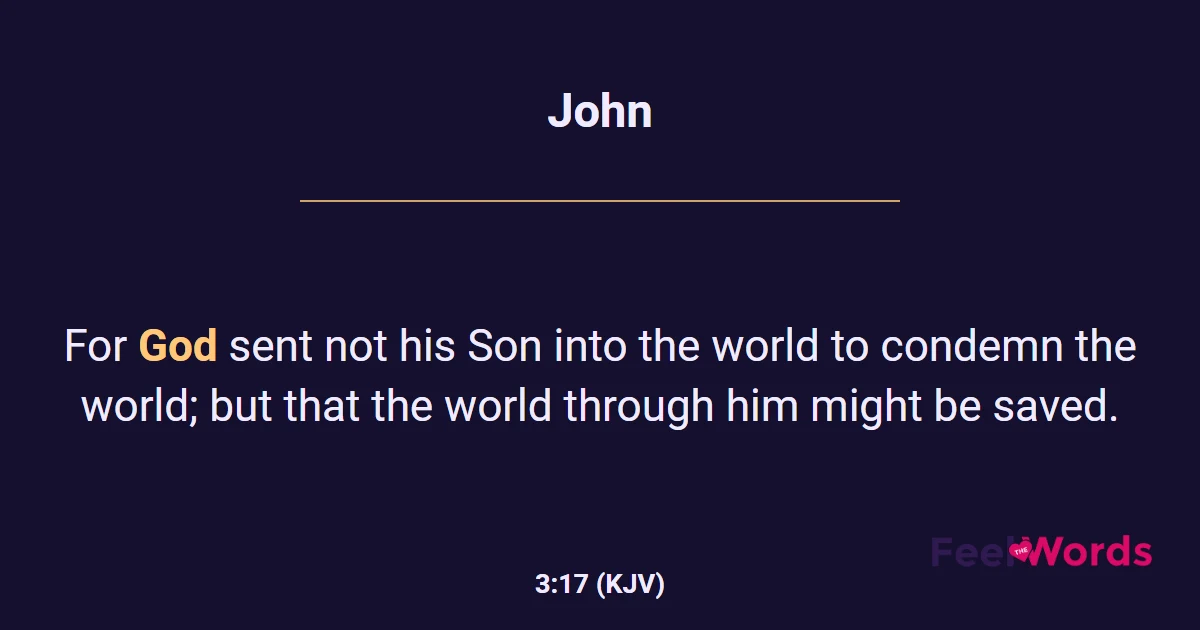John 3:17 (KJV) - Bible Verse