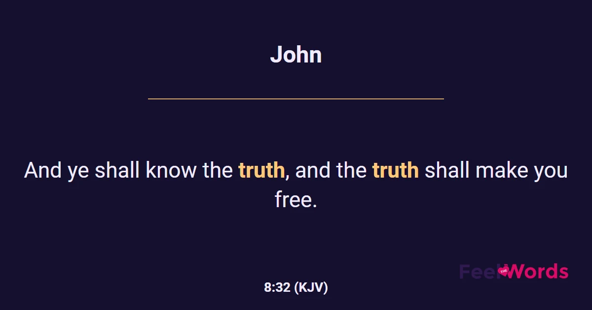 John 8:32 (KJV) - Bible Verse