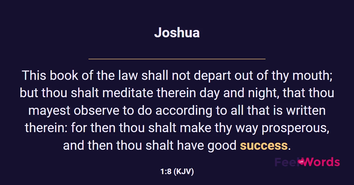 Joshua 1:8 (KJV) - Bible Verse