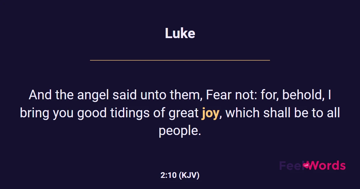 Luke 2:10 (KJV) - Bible Verse