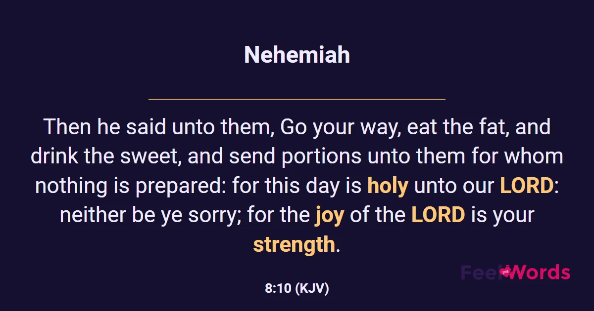 Nehemiah 8:10 (KJV) - Bible Verse