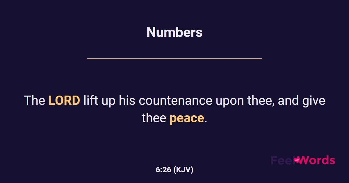 Numbers 6:26 (KJV) - Bible Verse