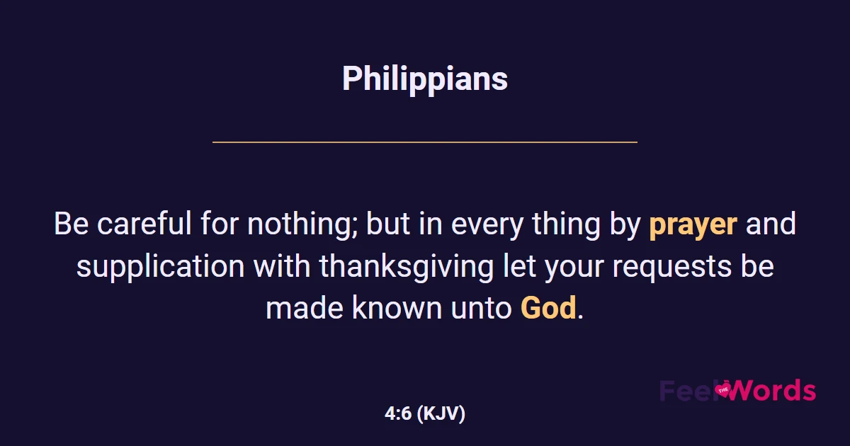 Philippians 4:6 (KJV) - Bible Verse