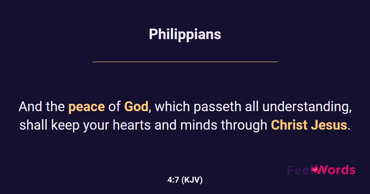 Philippians 4:7 (KJV) - Bible Verse