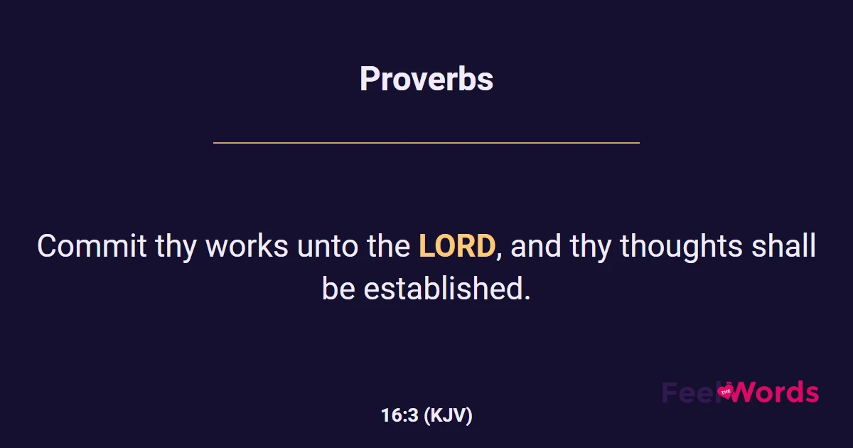 Proverbs 16:3 (KJV) - Bible Verse