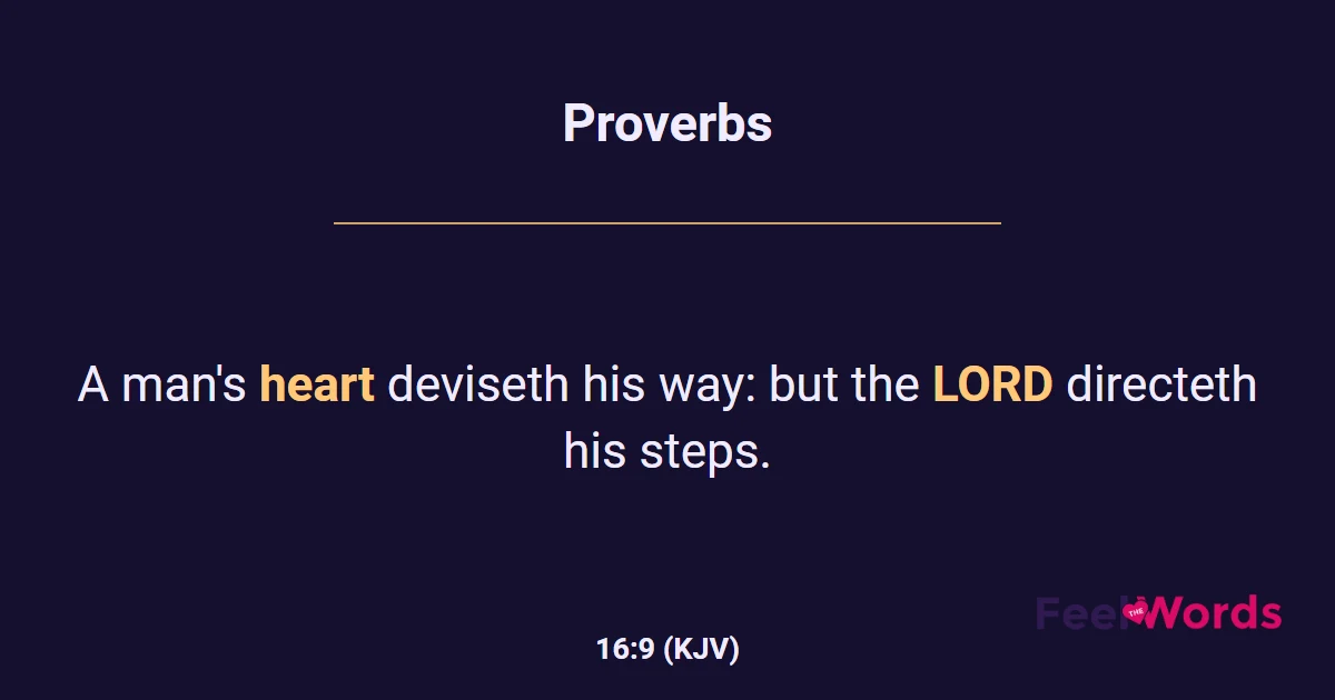 Proverbs 16:9 (KJV) - Bible Verse
