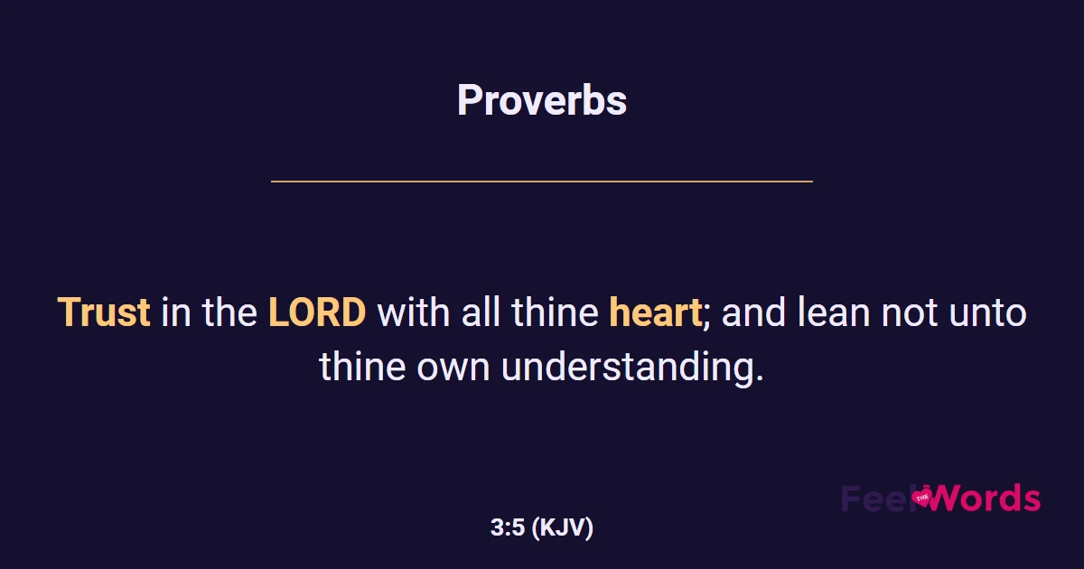 Proverbs 3:5 (KJV) - Bible Verse