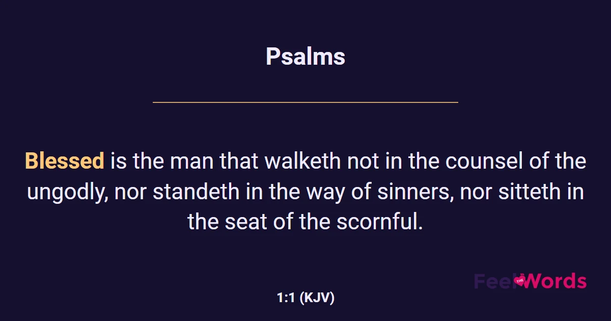 Psalms 1:1 (KJV) - Bible Verse