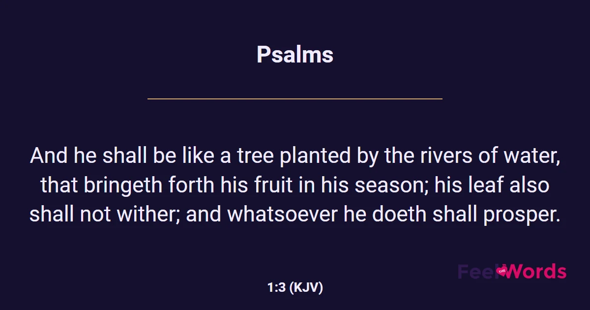 Psalms 1:3 (KJV) - Bible Verse