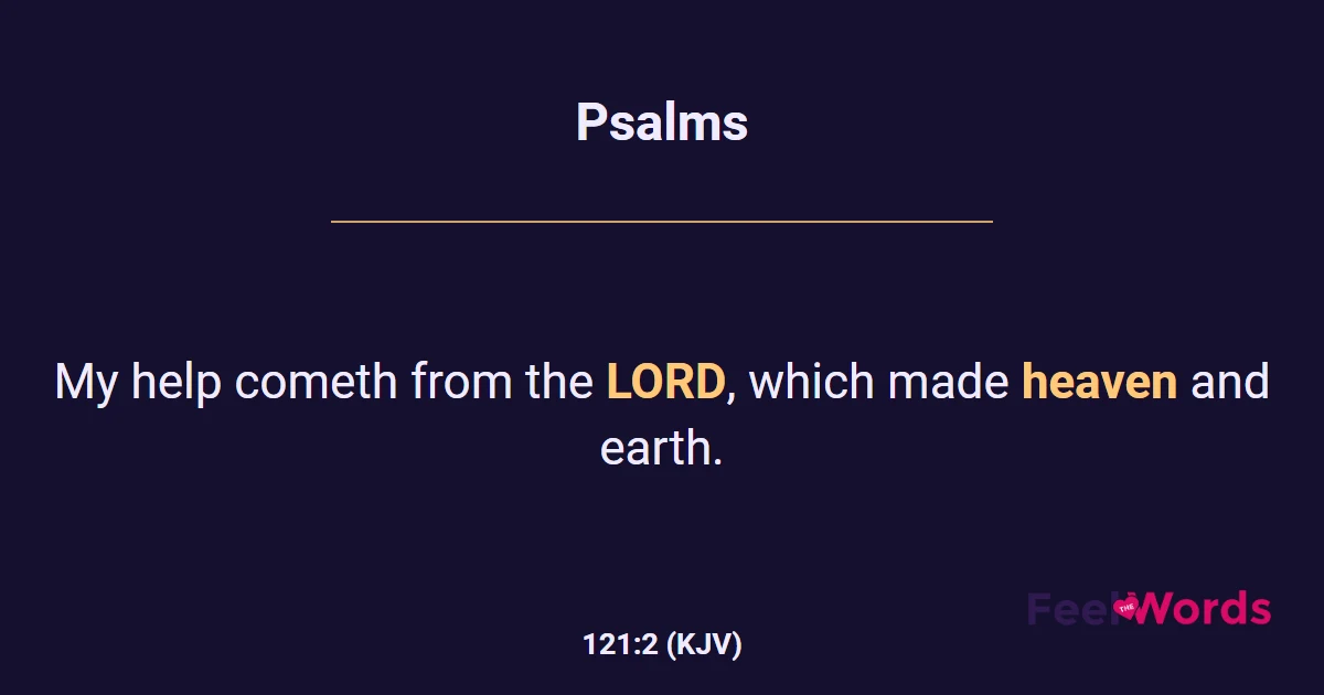 Psalms 121:2 (KJV) - Bible Verse