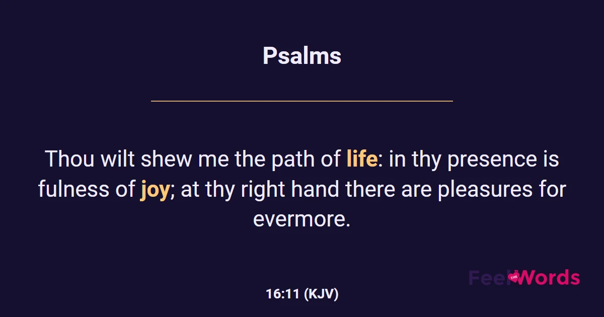Psalms 16:11 (KJV) - Bible Verse