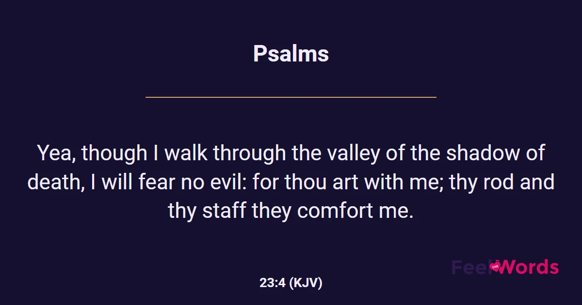 Psalms 23:4 (KJV) - Bible Verse