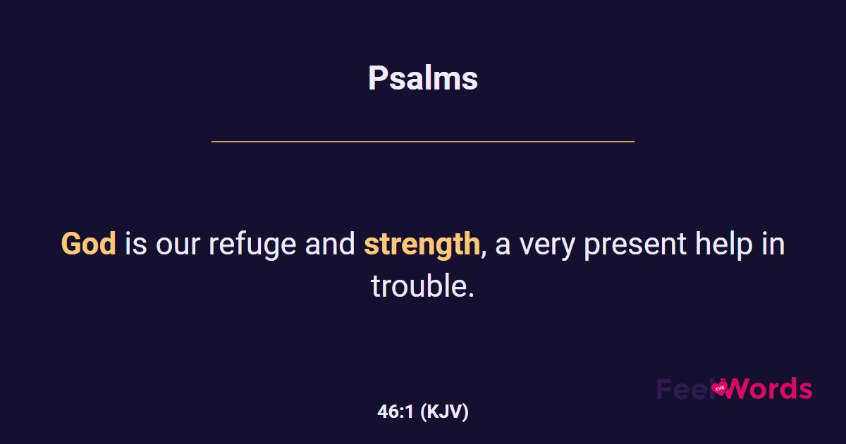 Psalms 46:1 (KJV) - Bible Verse