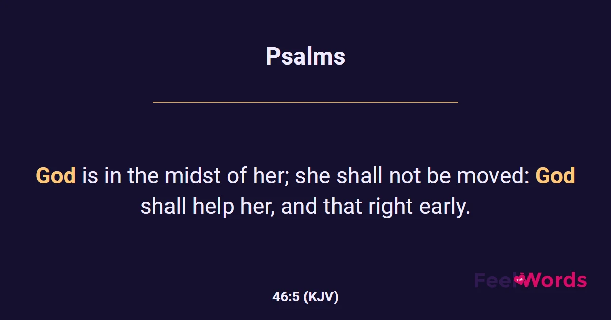 Psalms 46:5 (KJV) - Bible Verse