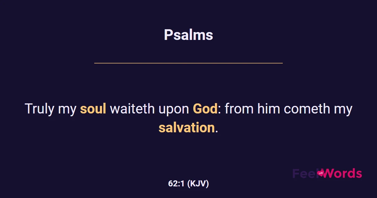 Psalms 62:1 (KJV) - Bible Verse