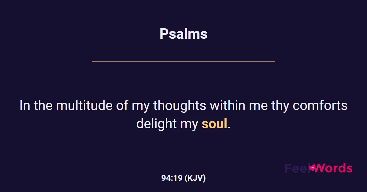 Psalms 94:19 (KJV) - Bible Verse