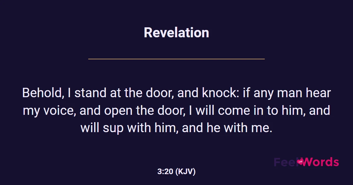 Revelation 3:20 (KJV) - Bible Verse