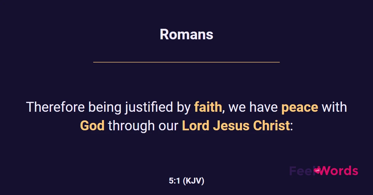 Romans 5:1 (KJV) - Bible Verse