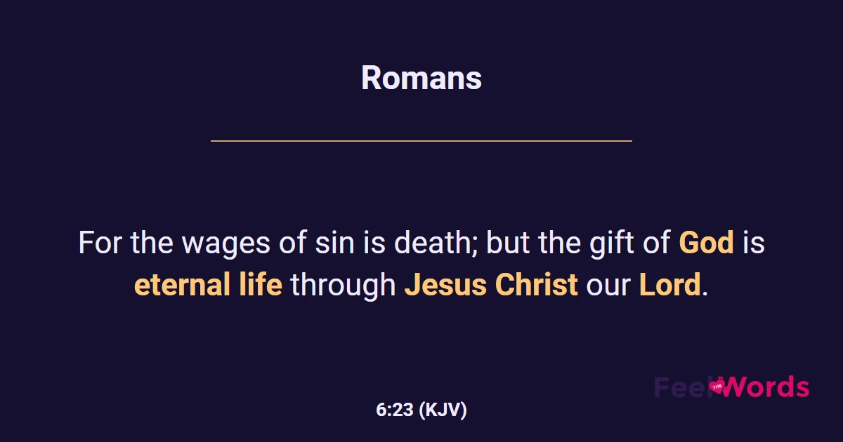 Romans 6:23 (KJV) - Bible Verse