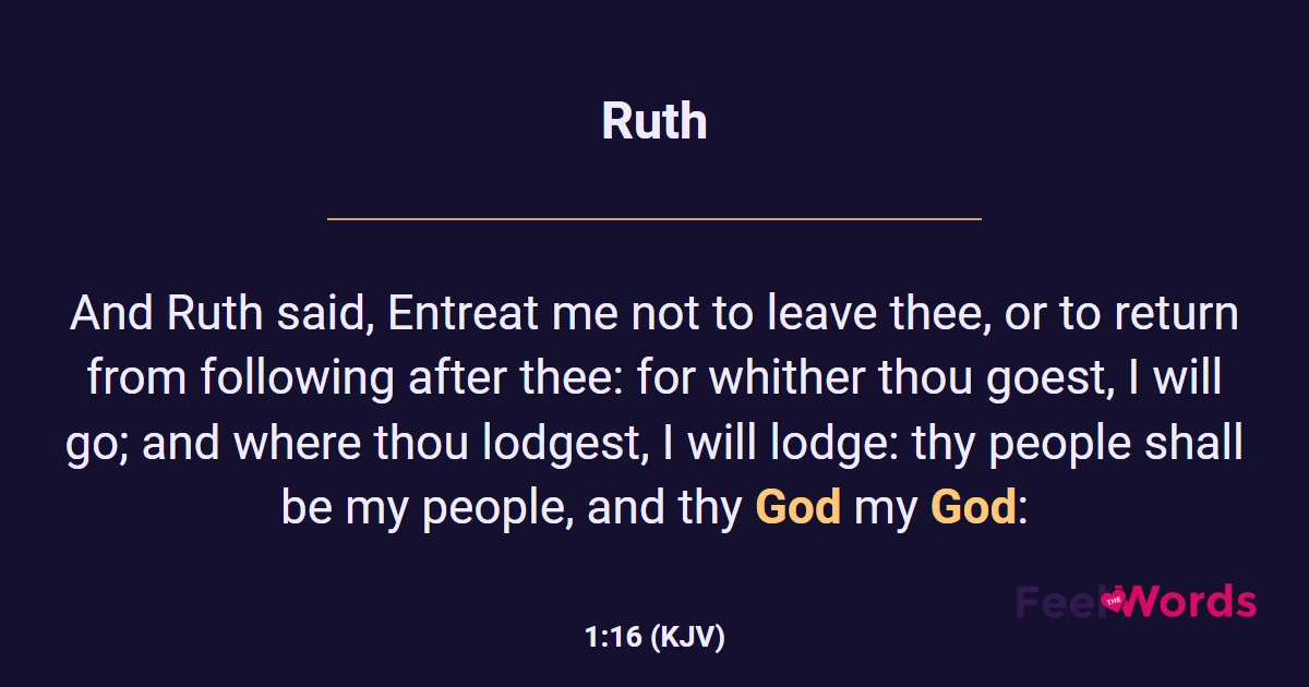 Ruth 1:16 (KJV) - Bible Verse