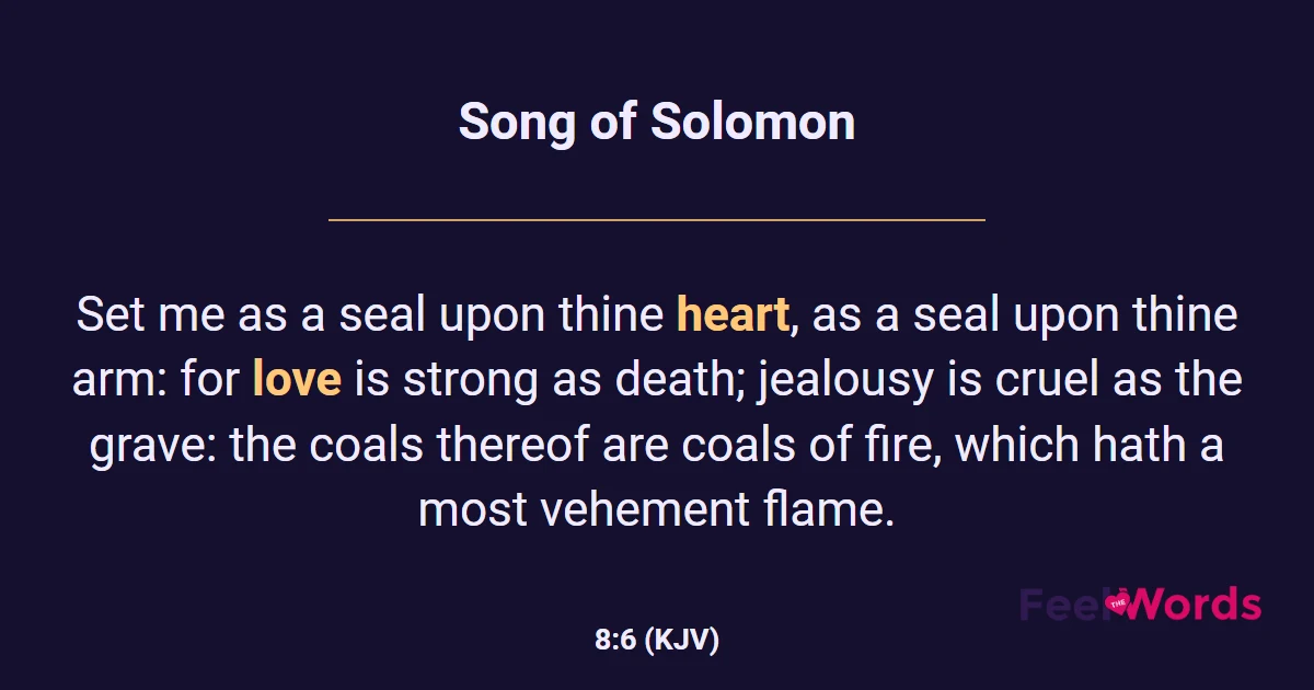 Song of Solomon 8:6 (KJV) - Bible Verse