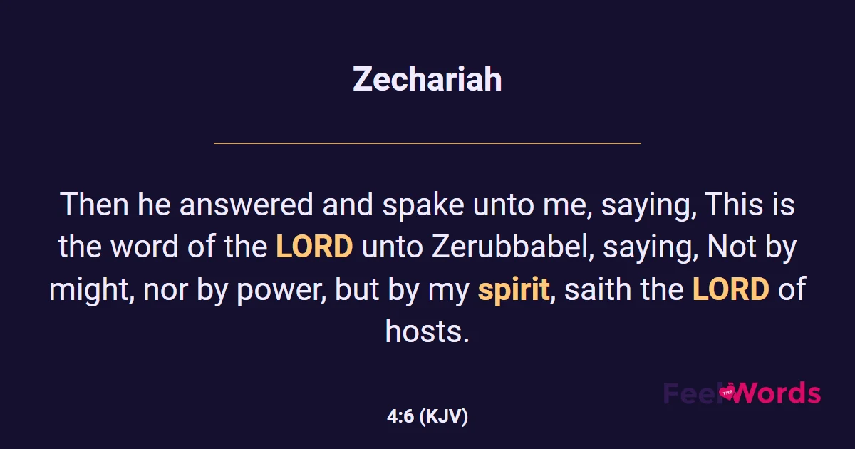 Zechariah 4:6 (KJV) - Bible Verse